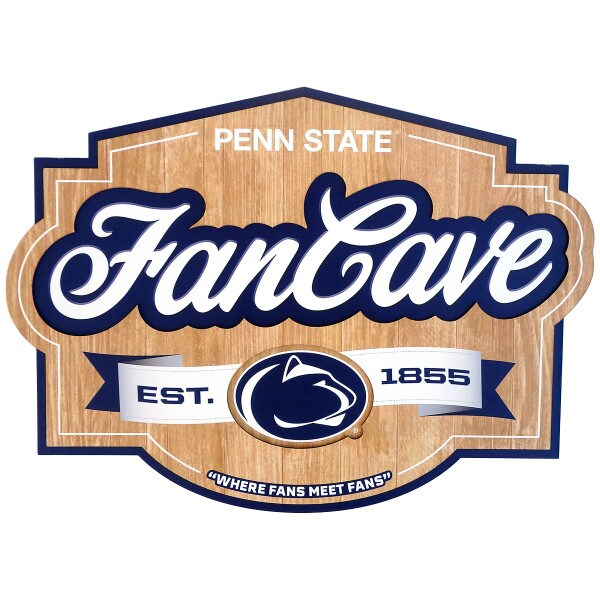 Penn State FanCave Est. 1855 "Where Fans Meet Fans" 3D sign